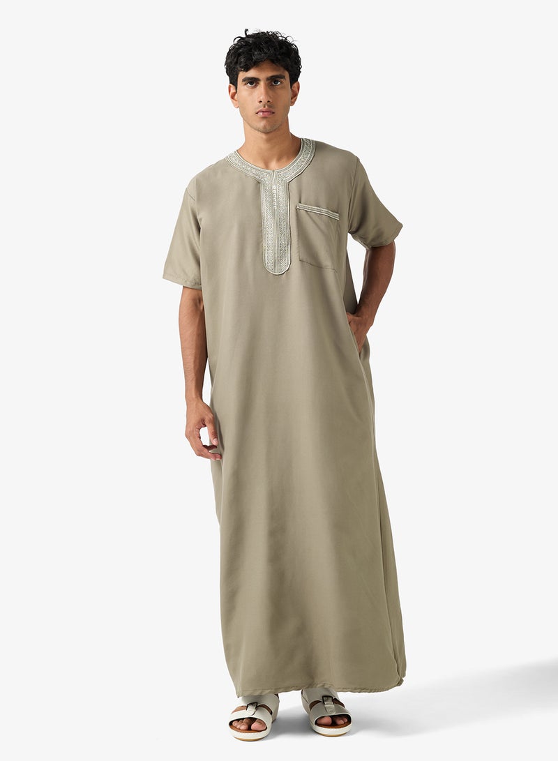 روبرت وود ثوب كلاسيكي بياقة مستديرة - Image 1